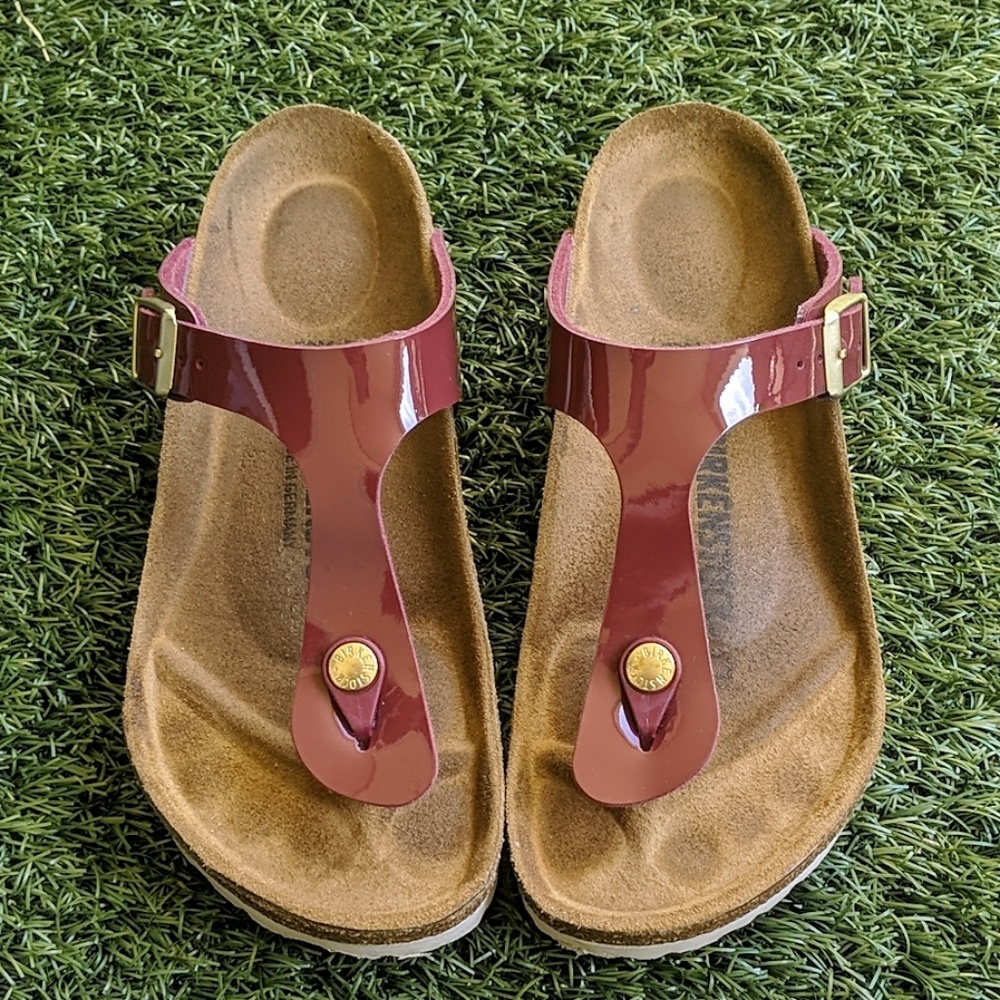 Birkenstock Gizeh Bordeaux Patent 37
